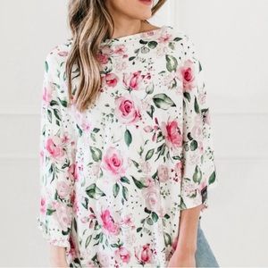 Milkmaid Goods rose print multipurpose nursing poncho and car seat cover